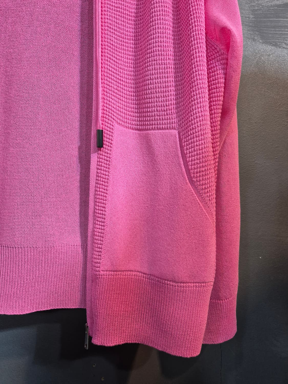 핑크 니트 후드 집업 55 66 상품이미지5