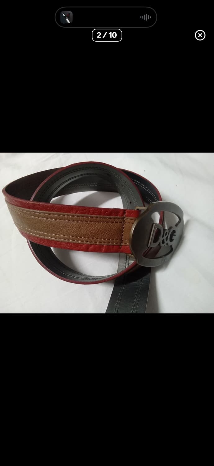 돌체앤가바나 황동 레더 벨트 상품이미지1