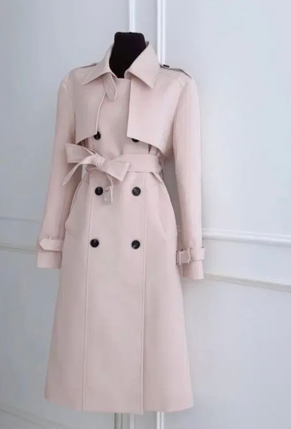 메이윤 자체제작 핑크 트렌치코트 상품이미지1