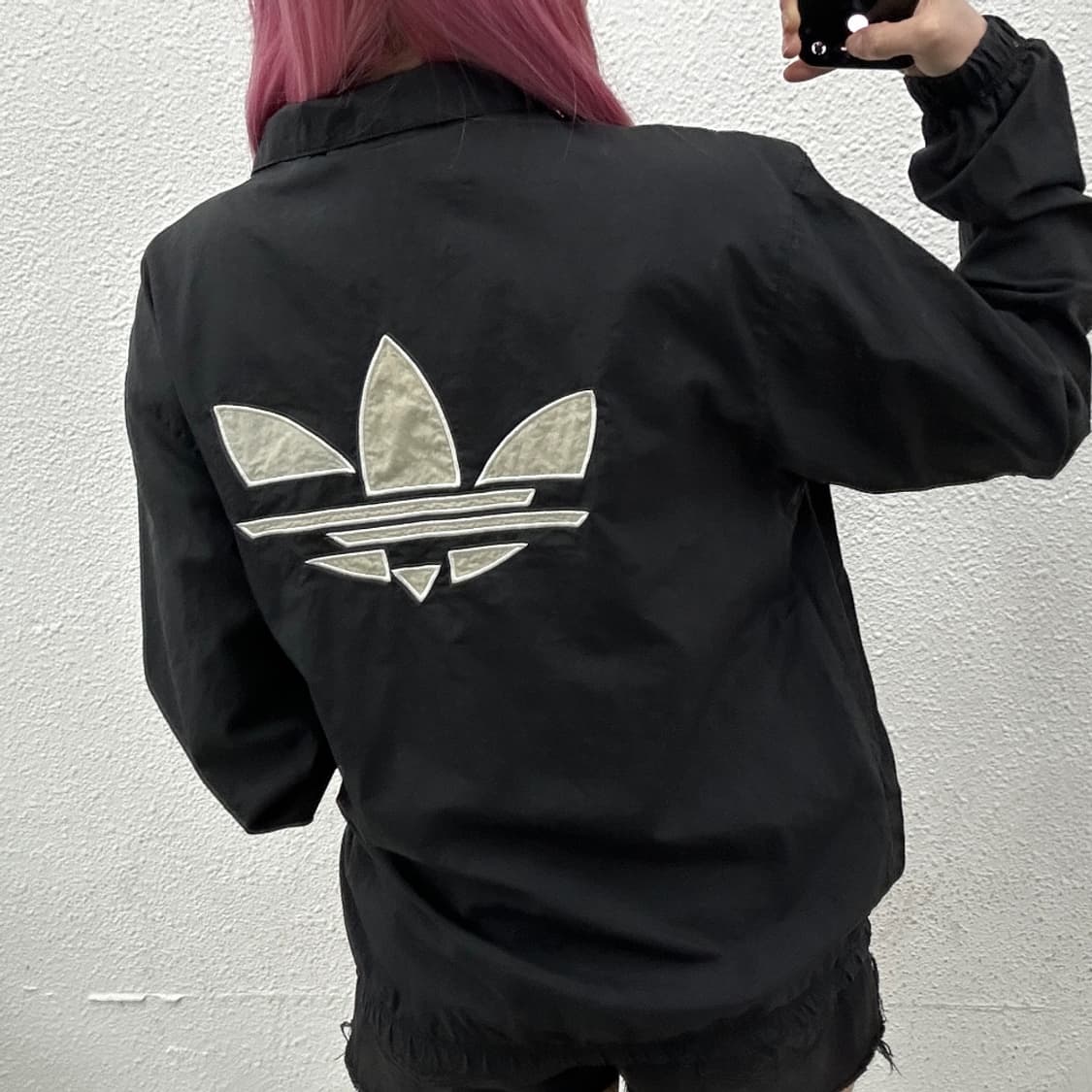 아디다스 드랍로고 우븐 블랙 바람막이 M 상품이미지2