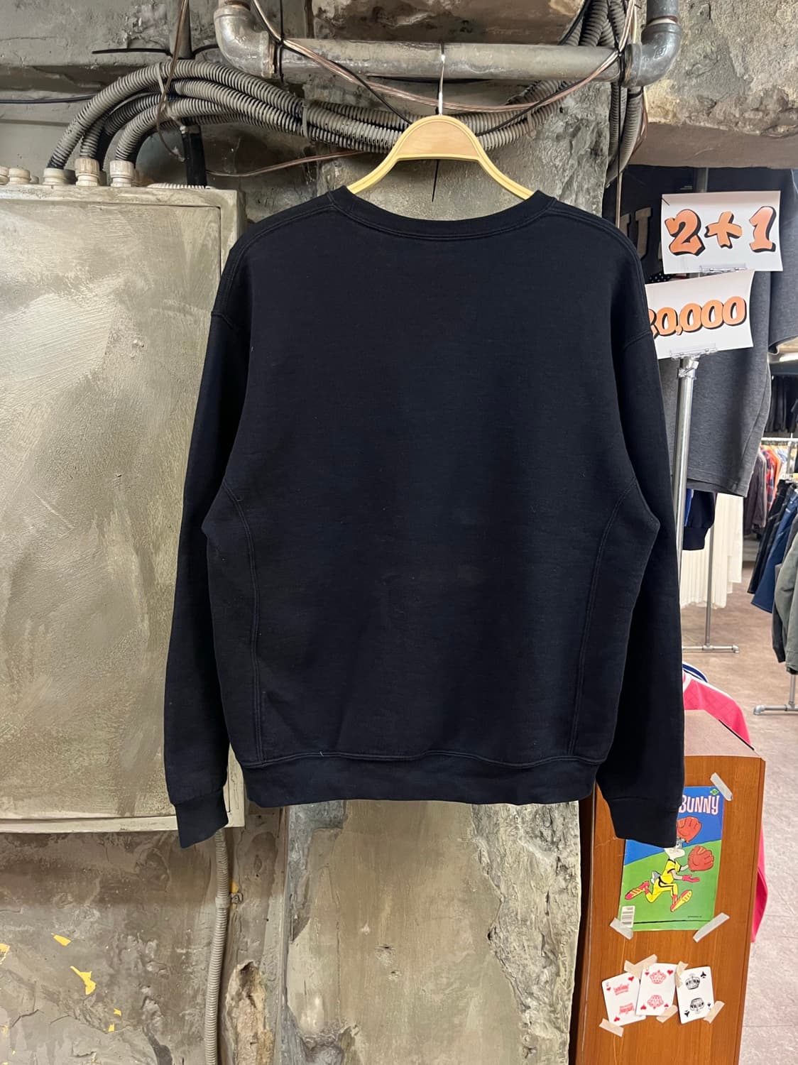 러셀 텍사스 로고 기모 맨투맨 블랙 L #csz4139 상품이미지2