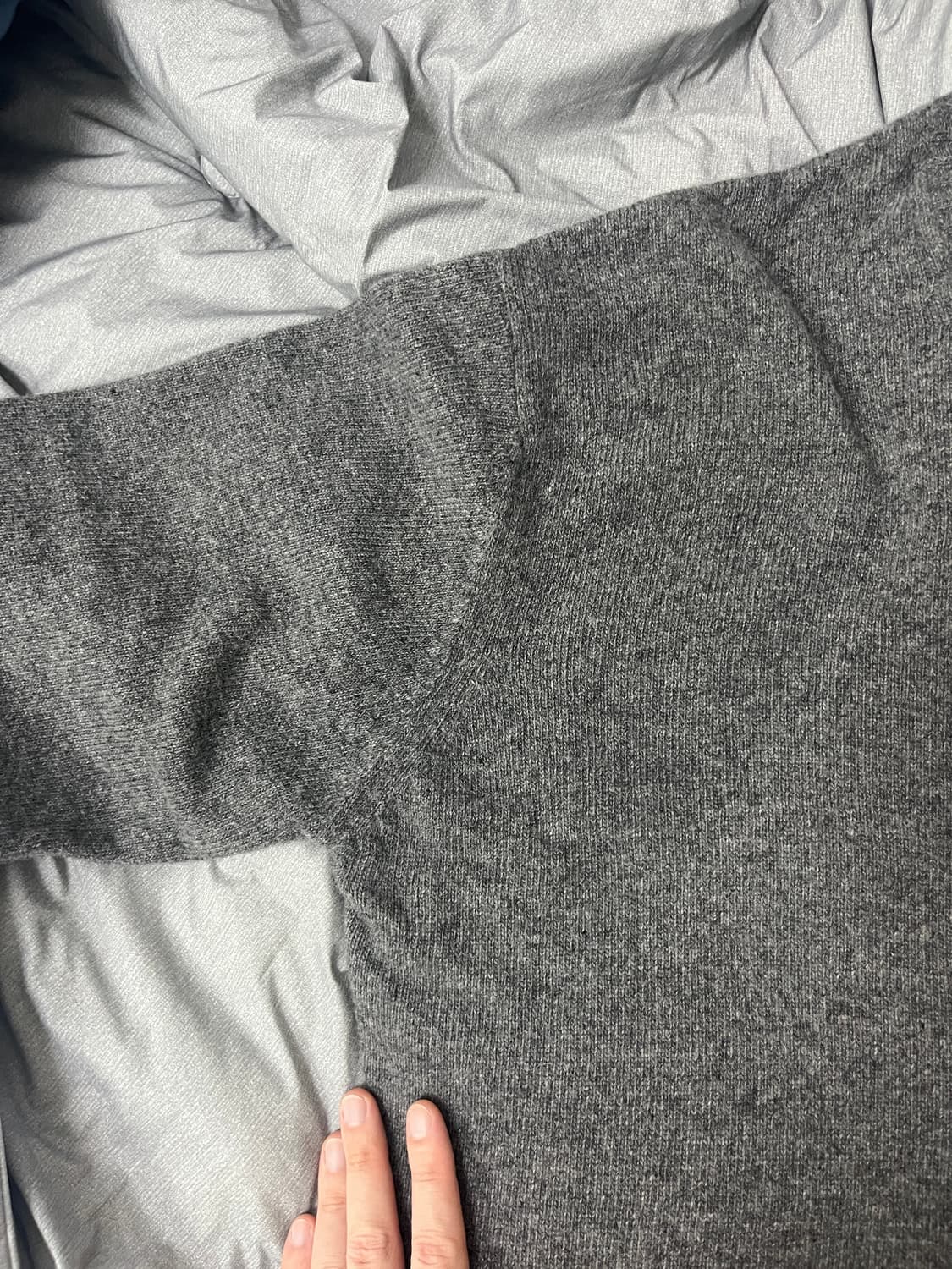 유니온블루 / 캐시미어 울 크루넥 니트 / 멜란지그레이 / XXL 상품이미지7