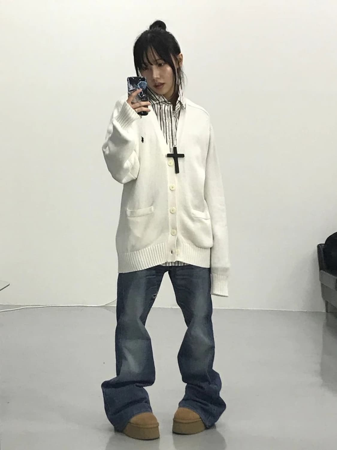 폴로 랄프로렌 화이트 가디건 상품이미지1