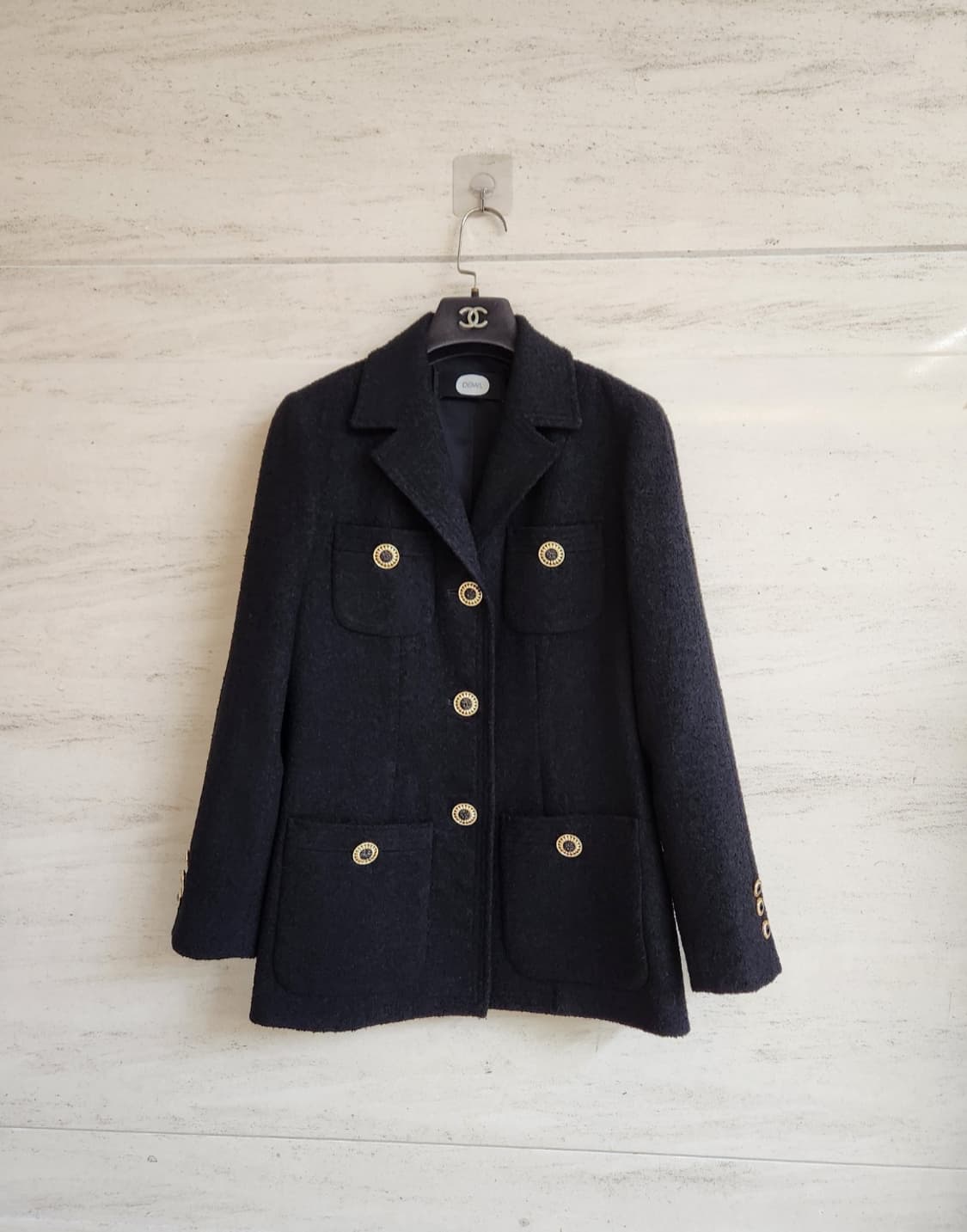 듀엘 트위드소재 골드버튼 포인드 슬림자켓 55사이즈 상품이미지2