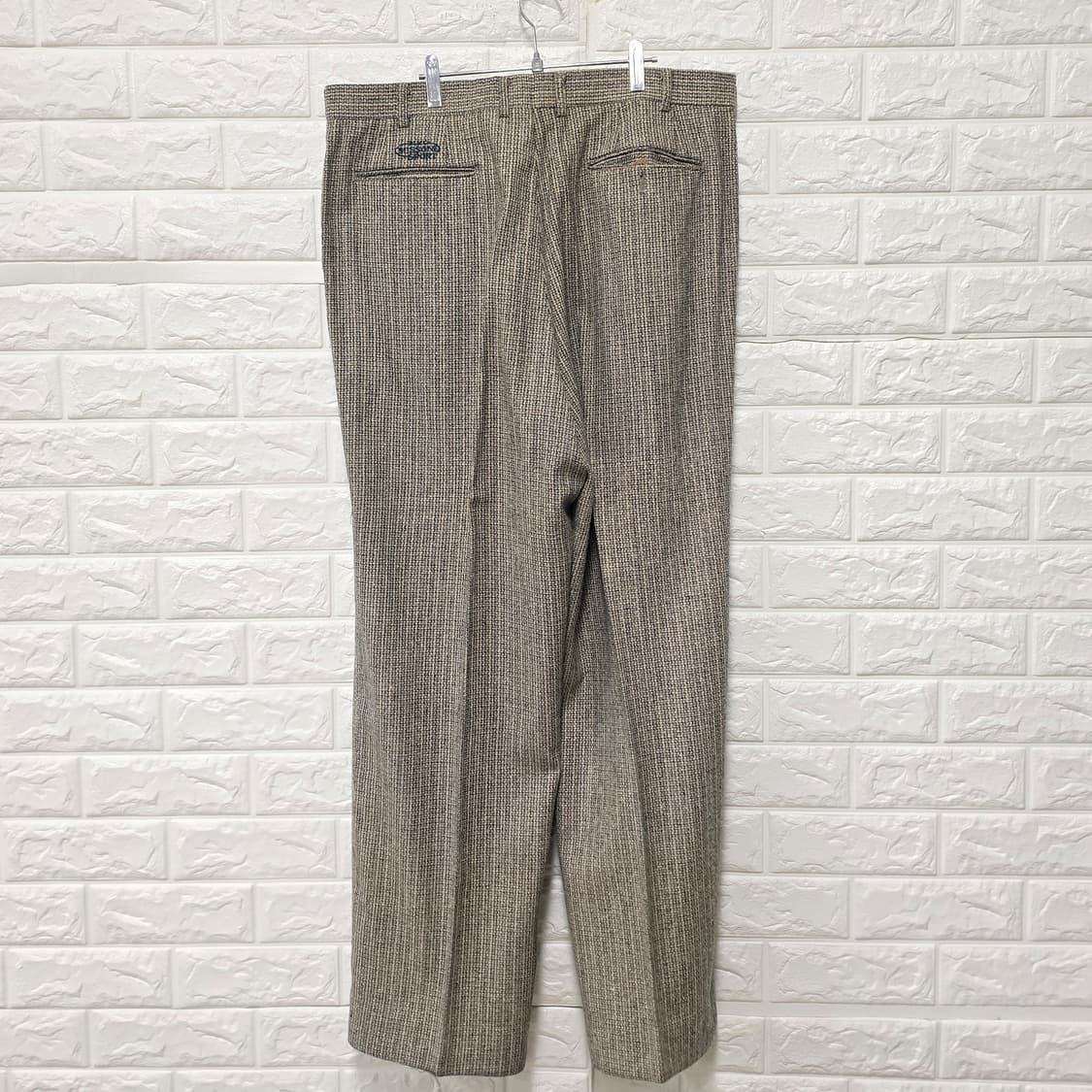 택포_ 미쏘니 Missoni  체크 바지 35인치 상품이미지4