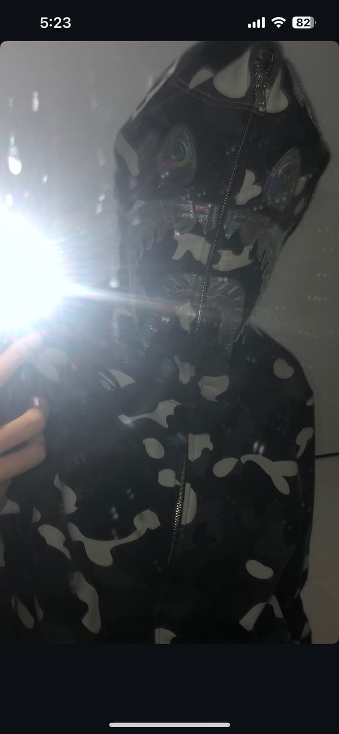베이프 시티카모 야광 블랙 후드집업 급처 상품이미지7