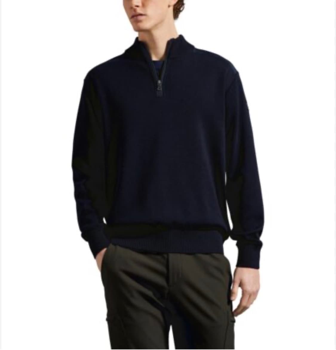 (정품/새상품) 폴앤샤크 남성 네이비 하프집업 울 니트 상품이미지6