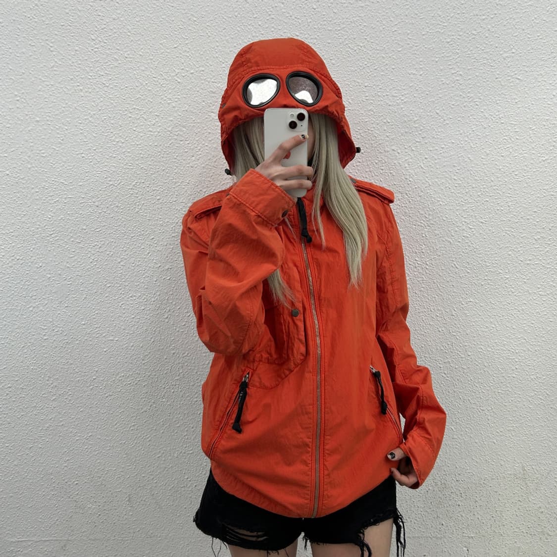C.P컴퍼니 오렌지 고글 후드 자켓 105 상품이미지1