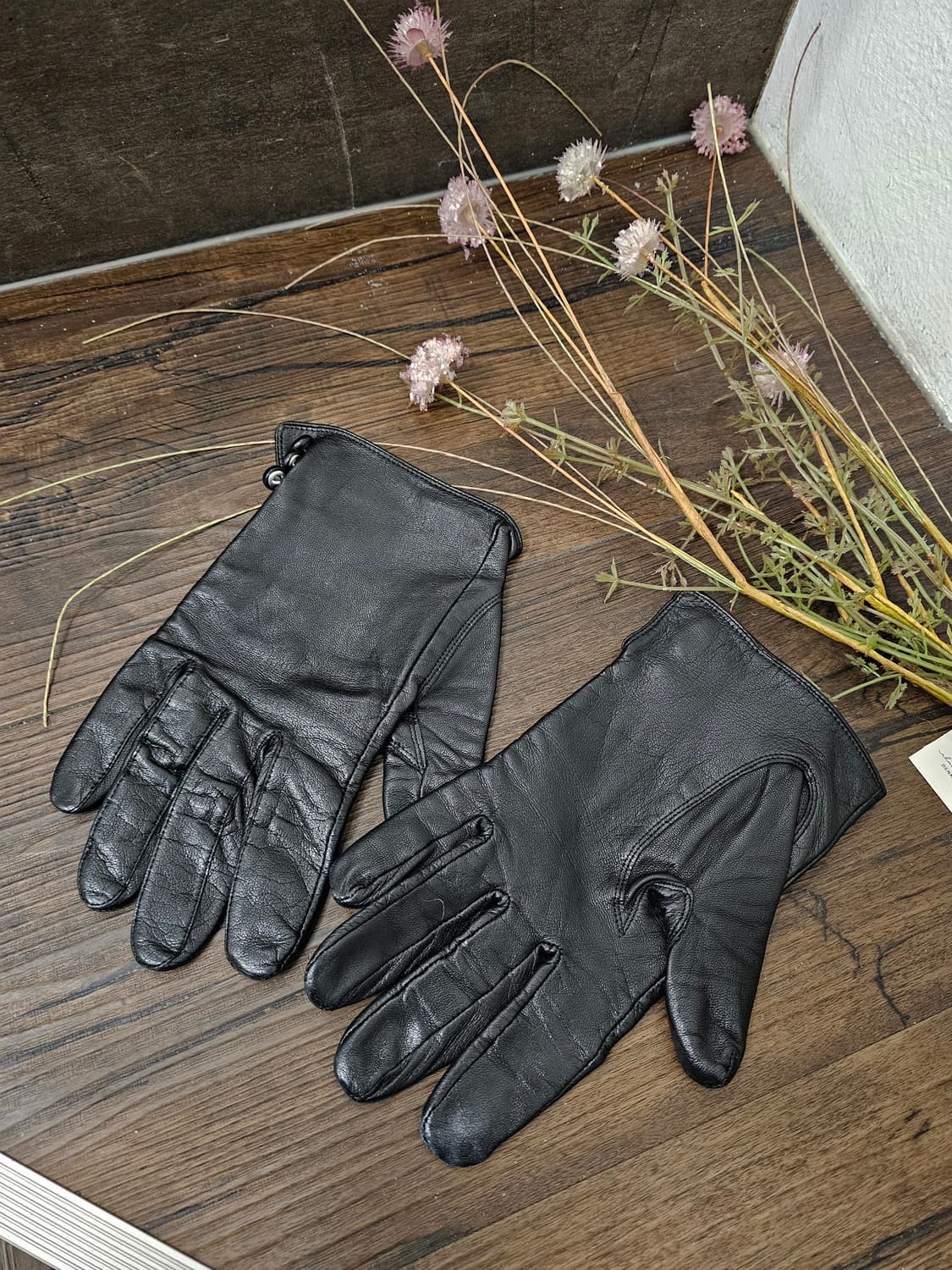 블랙 램스킨 장갑 상품이미지3