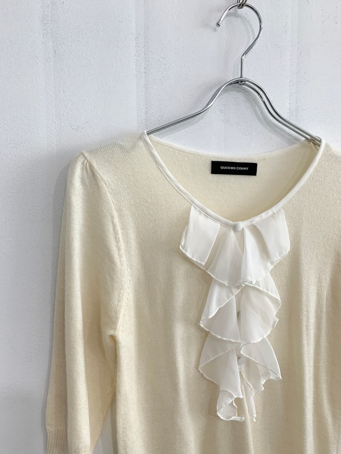 Ivory Lovely Frill Detail Knit Top 상품이미지7