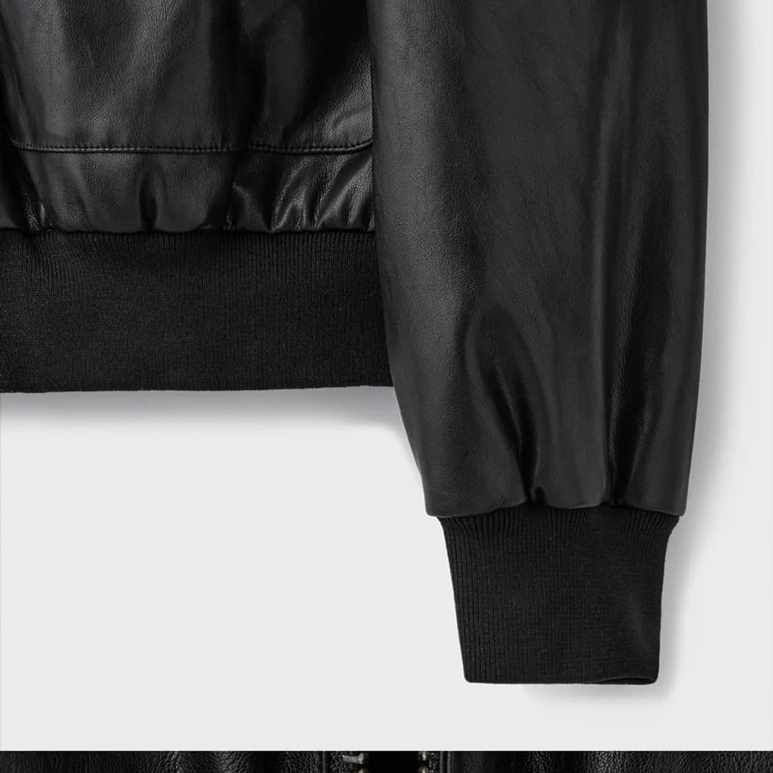 Branded fake leather A-2 jacket 상품이미지5