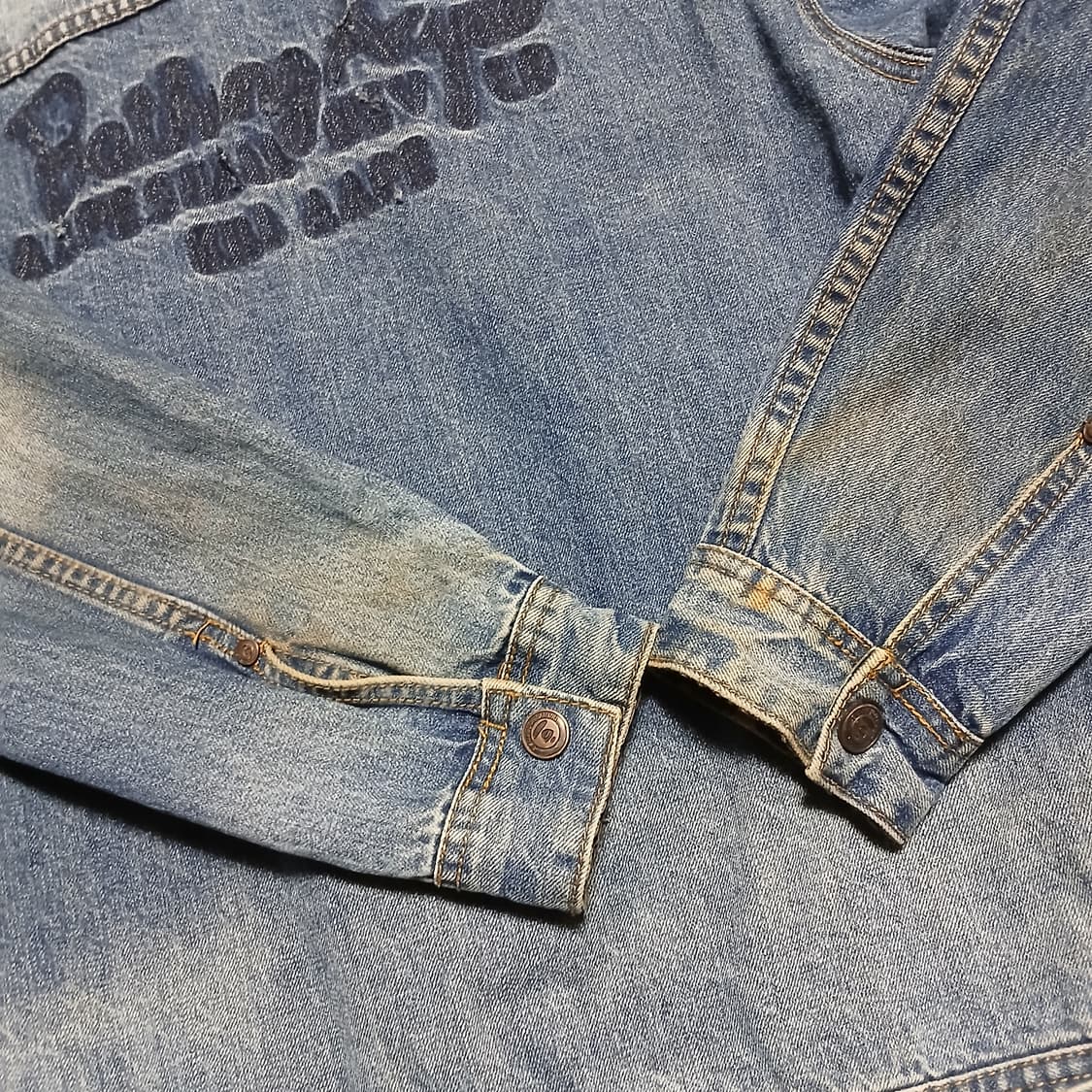 AAPE 에이프 바이베이프 구제 빈티지 트러커 청자켓 데님 상품이미지10