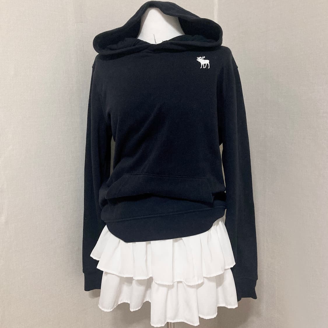 아베크롬비 블랙 후드티 M 상품이미지1