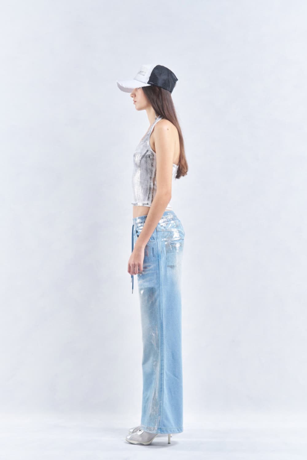 2000archives Denim metallic Sweatpants 상품이미지3