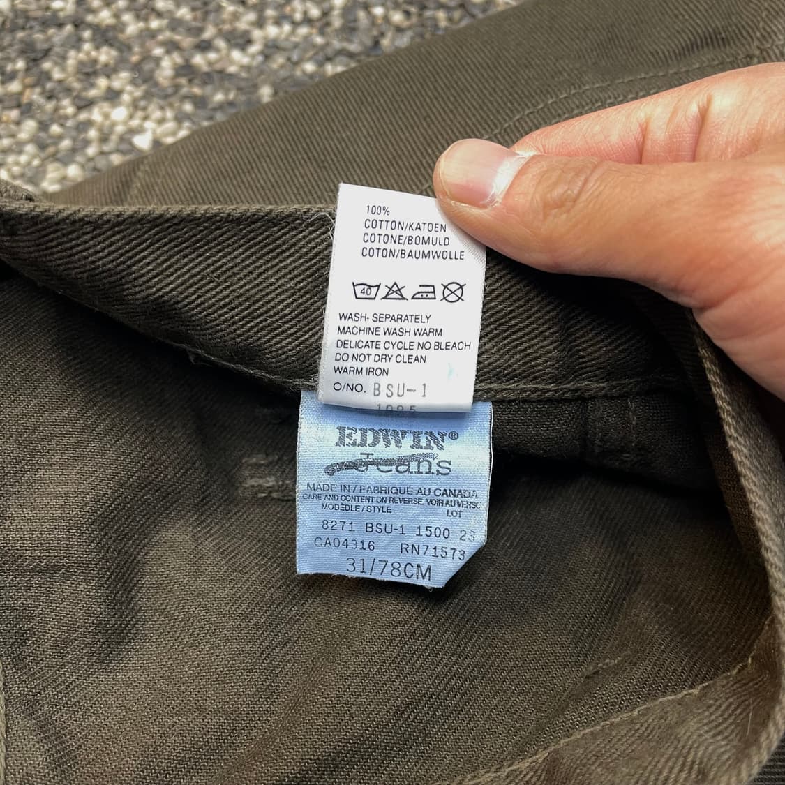 90s 에드윈 퍼티그 쇼트 팬츠 made in CANADA (31) 상품이미지6