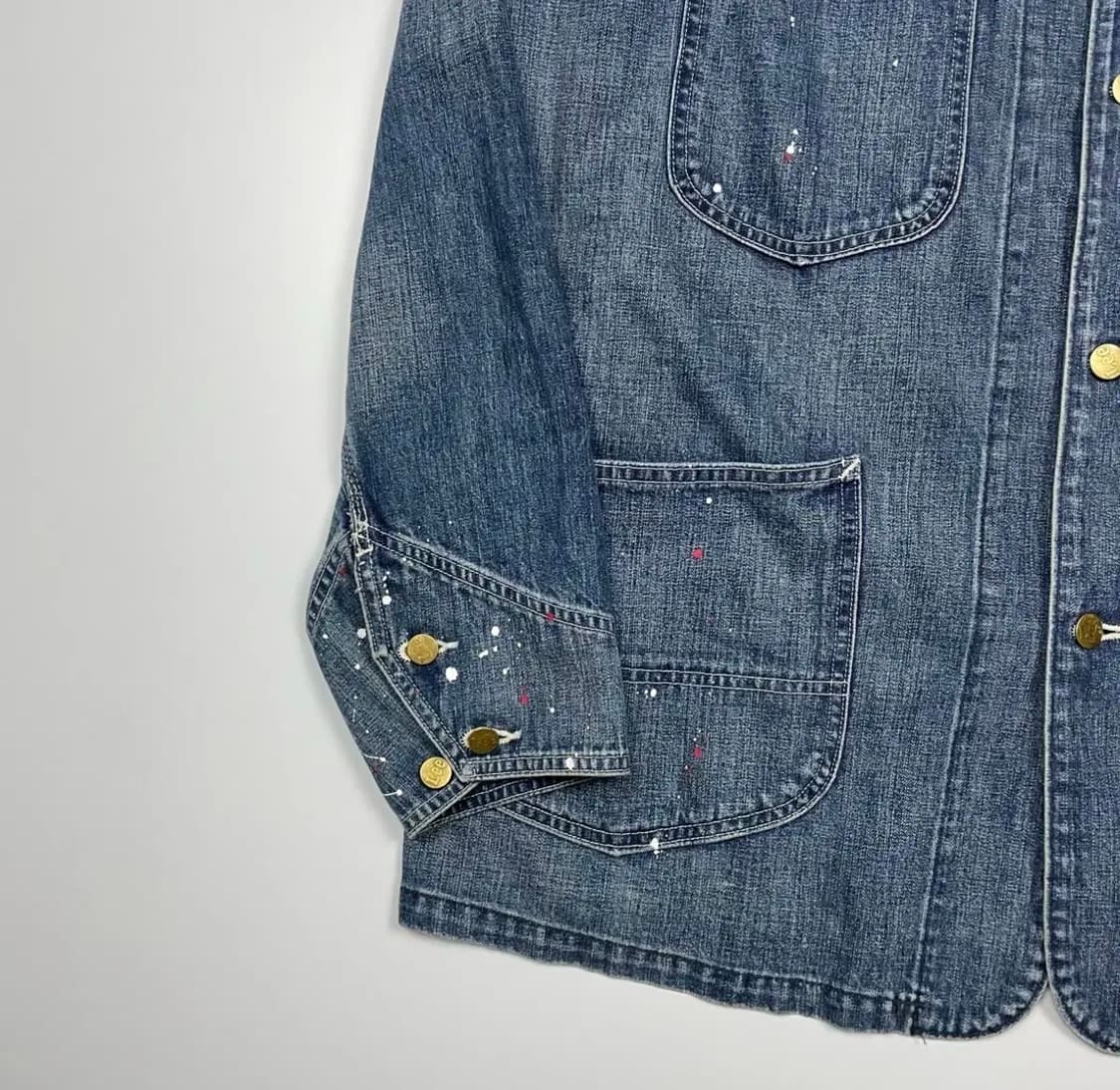 리 재팬 페인팅 데님 커버올 자켓 상품이미지6