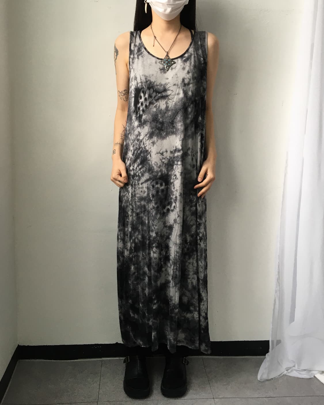 Dyed pattern sleeveless onepiece 상품이미지5