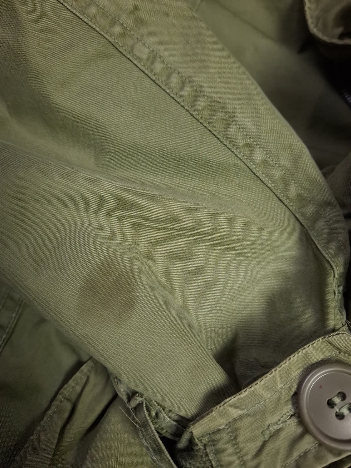오리지날 미군 M-65 개파카 후드 천엽내피 스몰 사이즈 풀셋트 상품이미지7