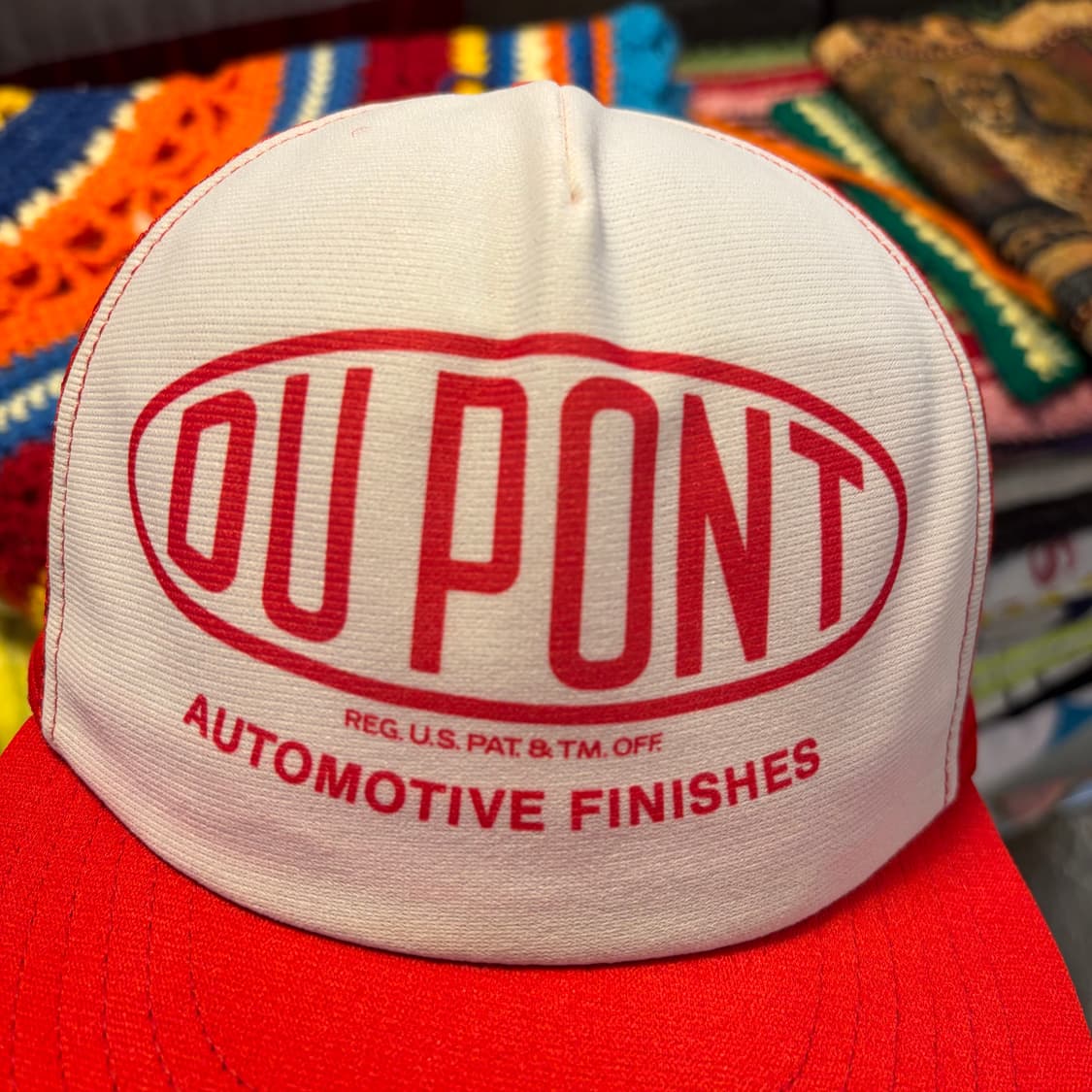 80s Made in USA 빈티지 듀폰 트러커 매쉬 볼캡 모자  상품이미지4