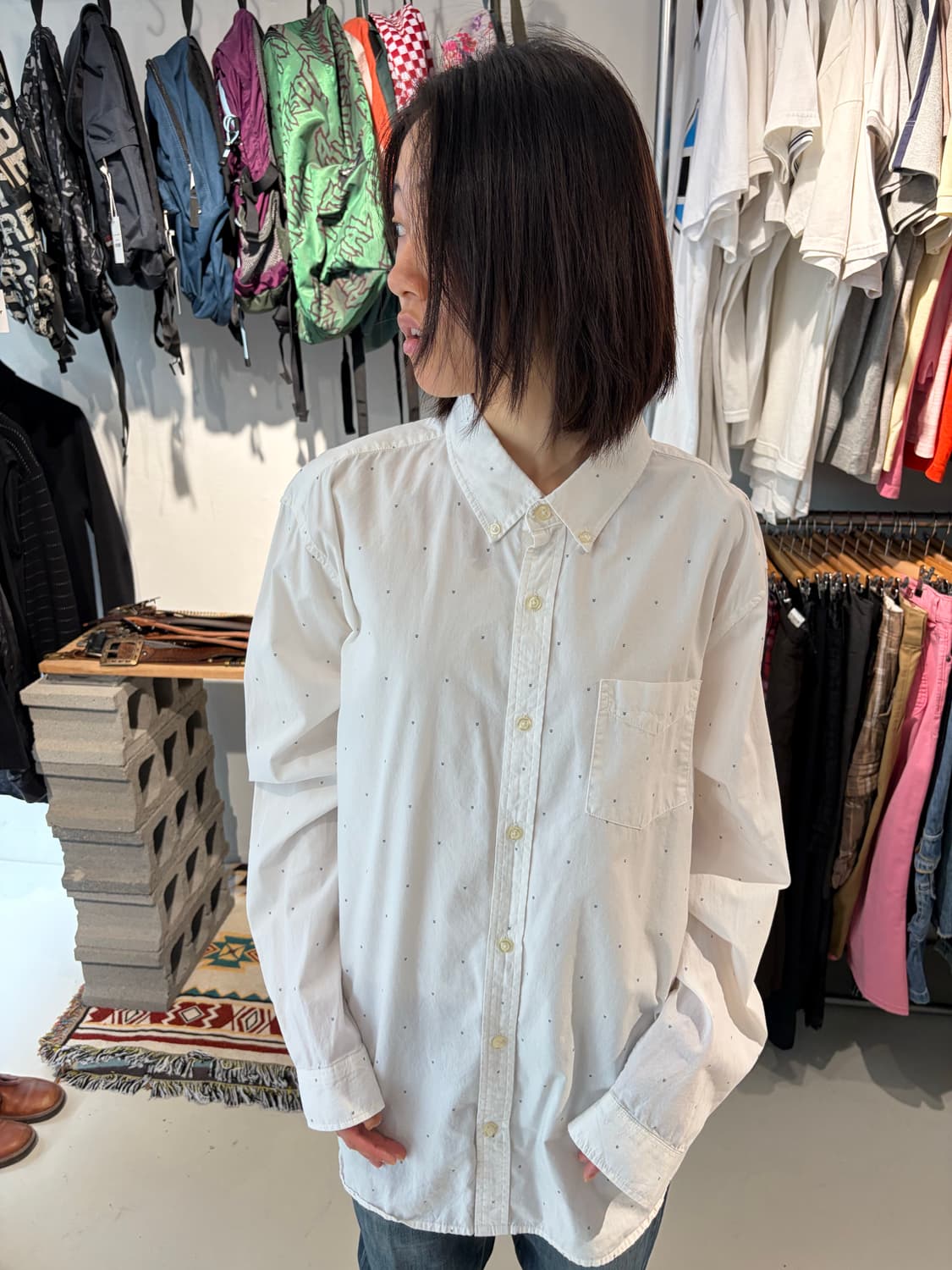 GAP 코튼 화이트 옥스포드 셔츠 XL 상품이미지1