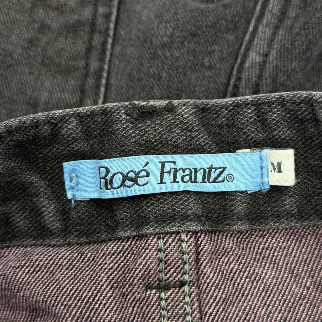 로제프란츠 사이드 턱 와이드 데님팬츠 바지 핑크블랙 M 상품이미지6