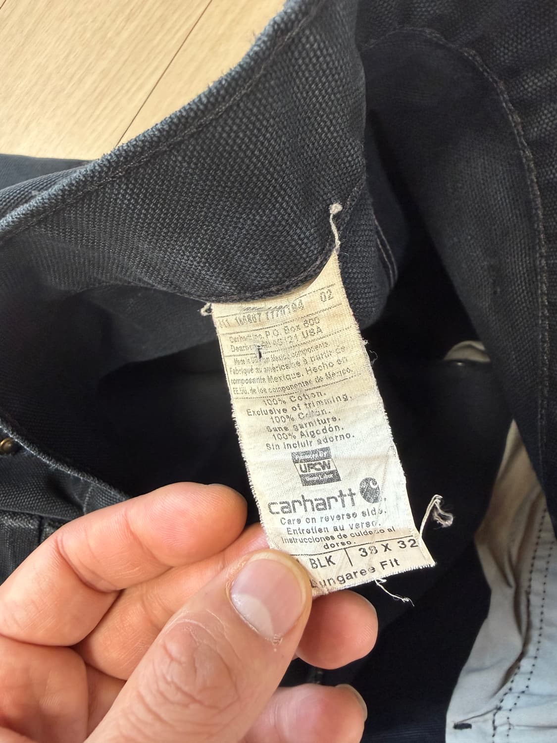 빈티지 칼하트 더블니 카펜터 팬츠 블랙 상품이미지6