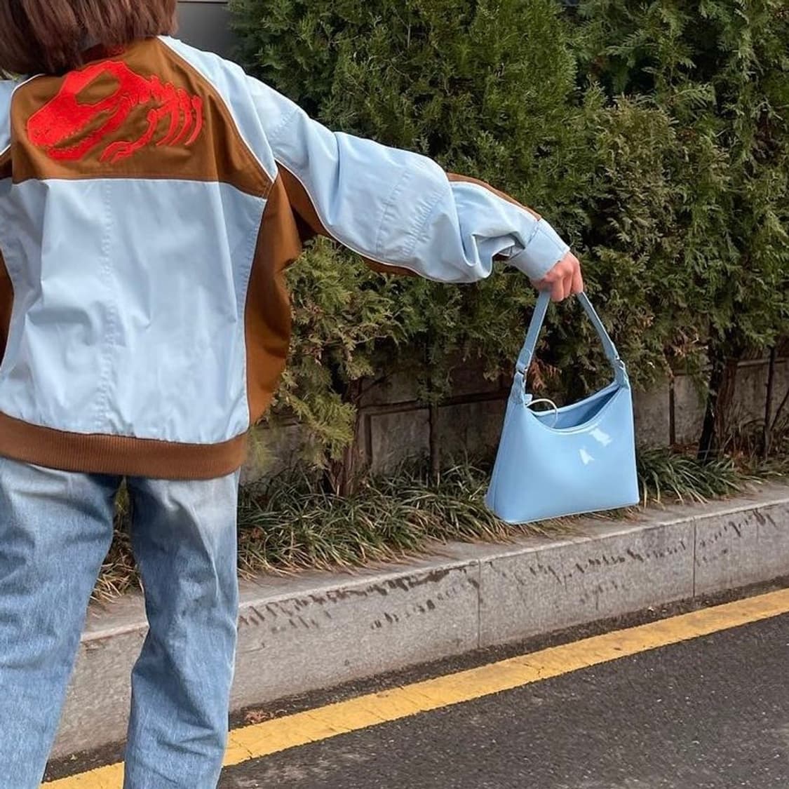 글리닛 페이턴트 파우더 블루 몰리 숄더백 새상품 가방 토트 상품이미지3
