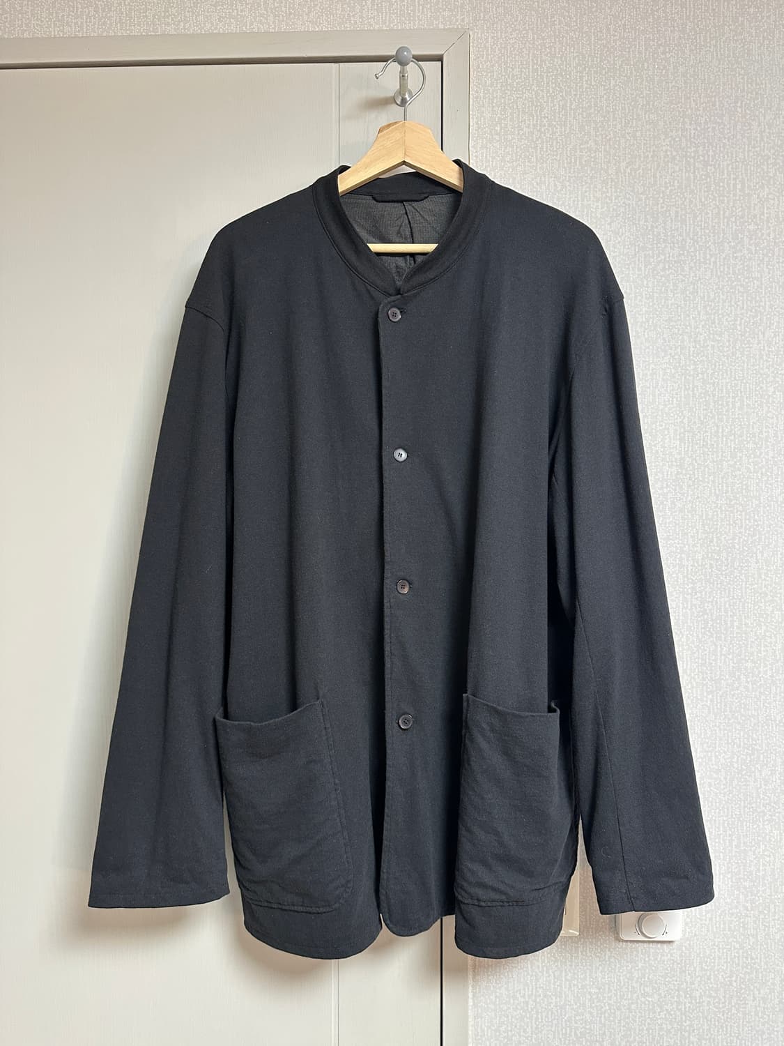 코모리 코튼져지 스탠드칼라 자켓 상품이미지3