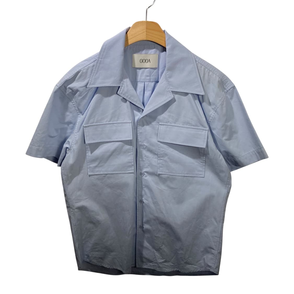 GOOA 카라넥 소라 반팔 셔츠 상품이미지2