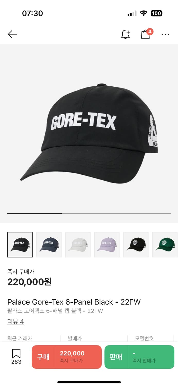 Palace 고어텍스 볼캡 상품이미지1