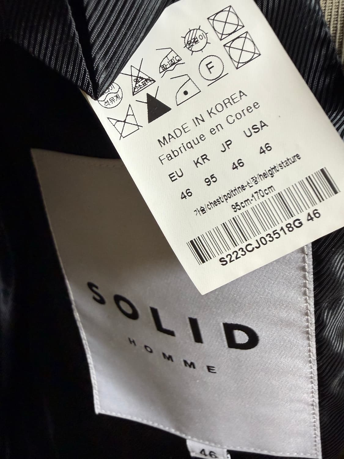 솔리드옴므 커프스 턴업 블레이저 (S223CJ03518G)_46 상품이미지5