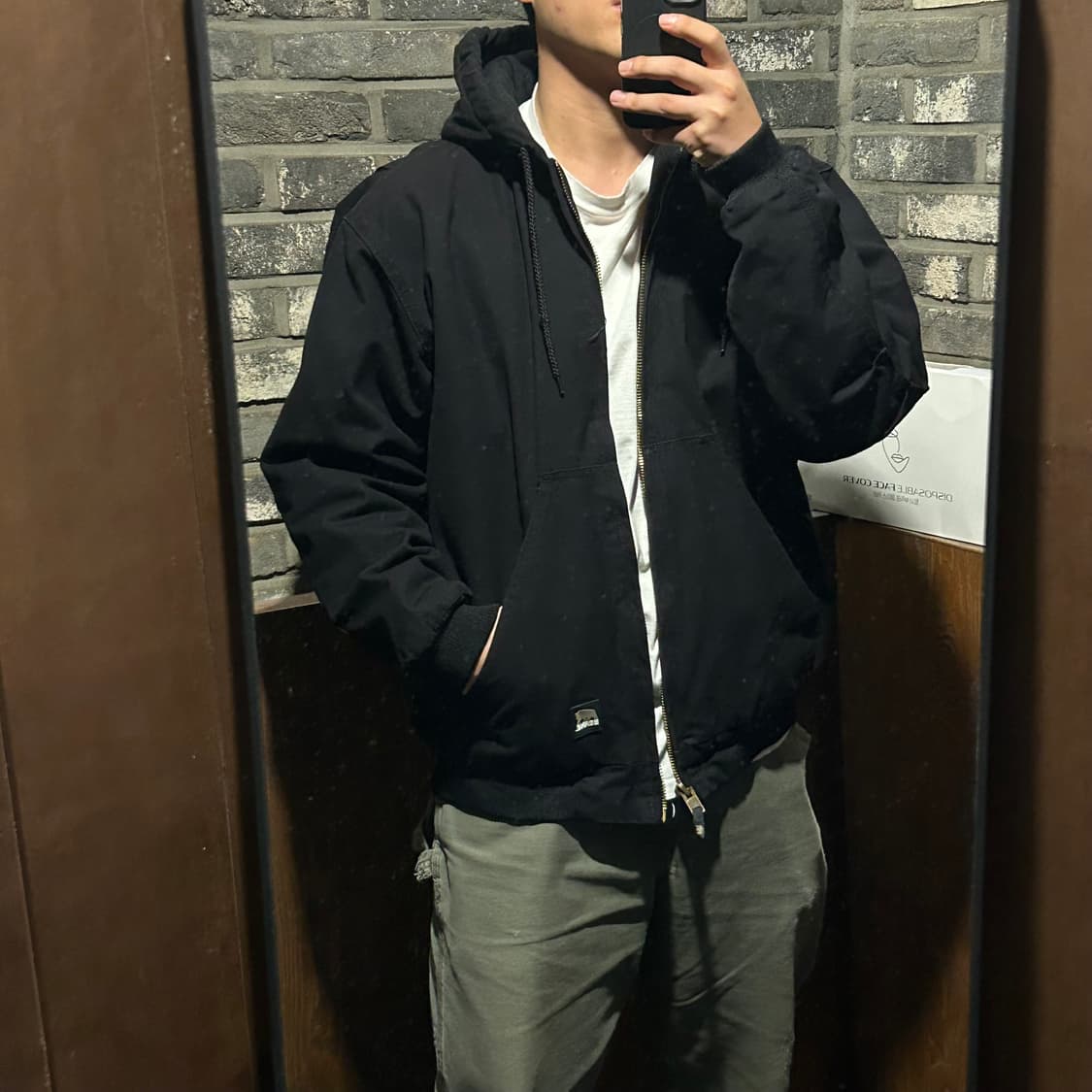 XL) BERNE USA 빈티지 워크웨어 액티브 후드집업 자켓 상품이미지9