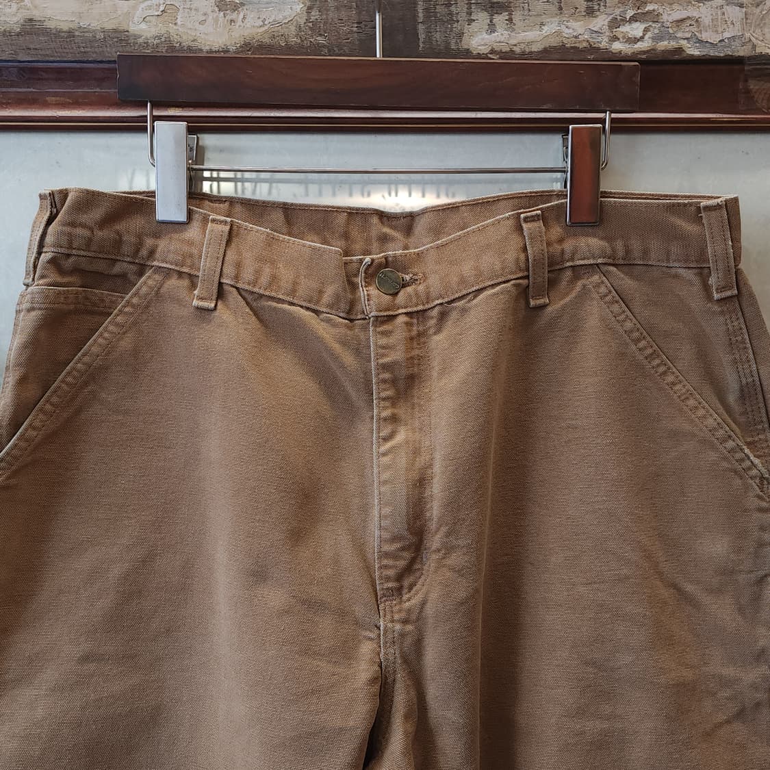 칼하트 싱글니 카펜터 워크팬츠 브라운 덕캔버스 36x34 상품이미지3