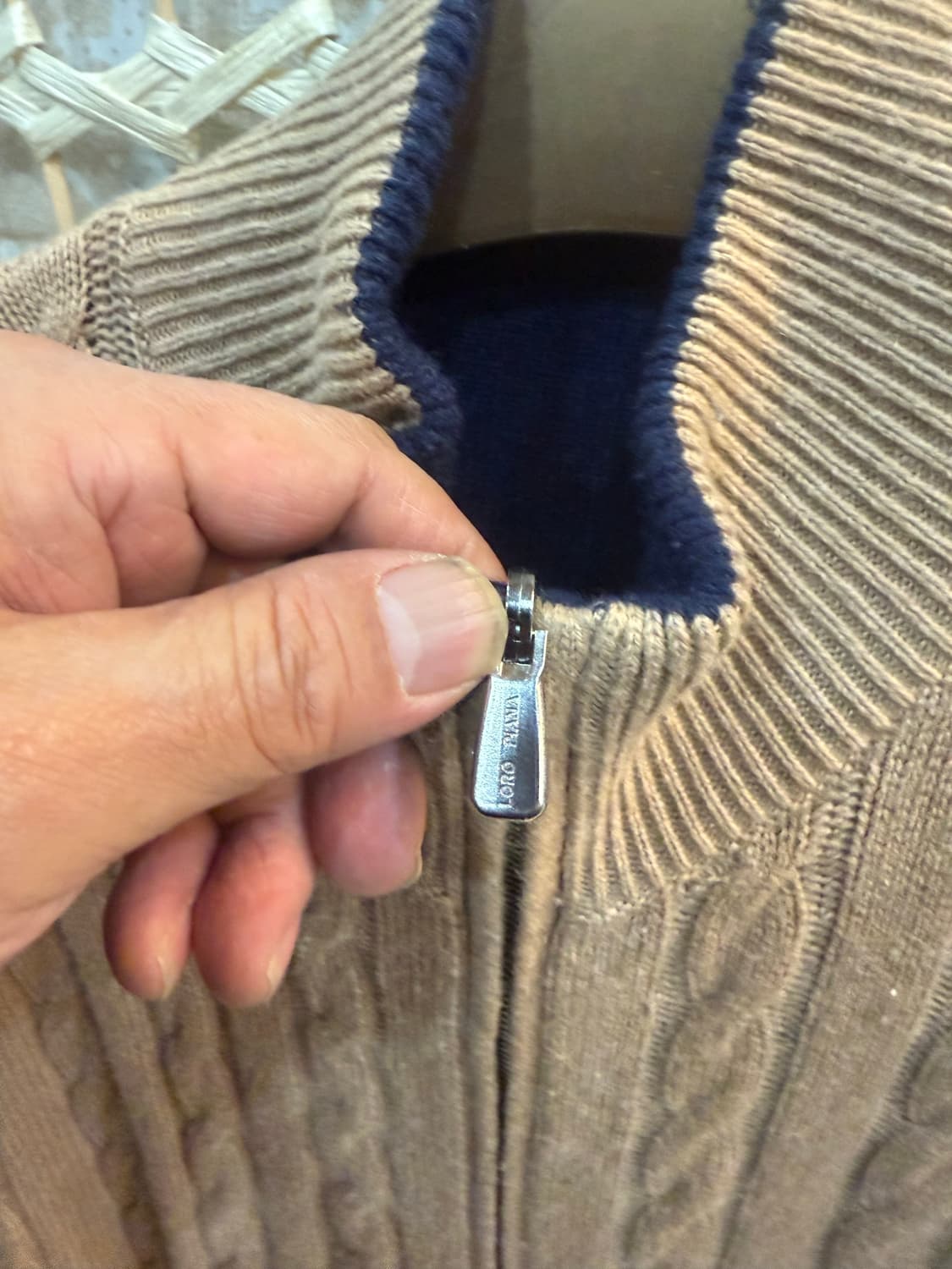 50/100-105 정품 로로피아나 리버시블 캐시미어 니트집업 팝니다 상품이미지4