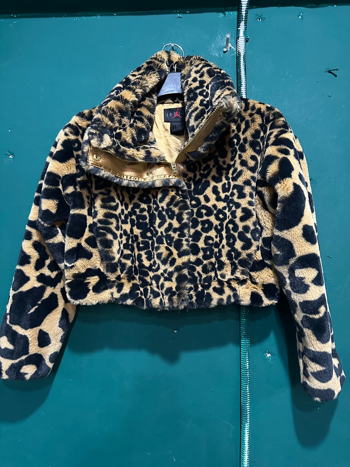 조던 오버핏 호피 퍼 분리형 코트자켓 상품이미지2