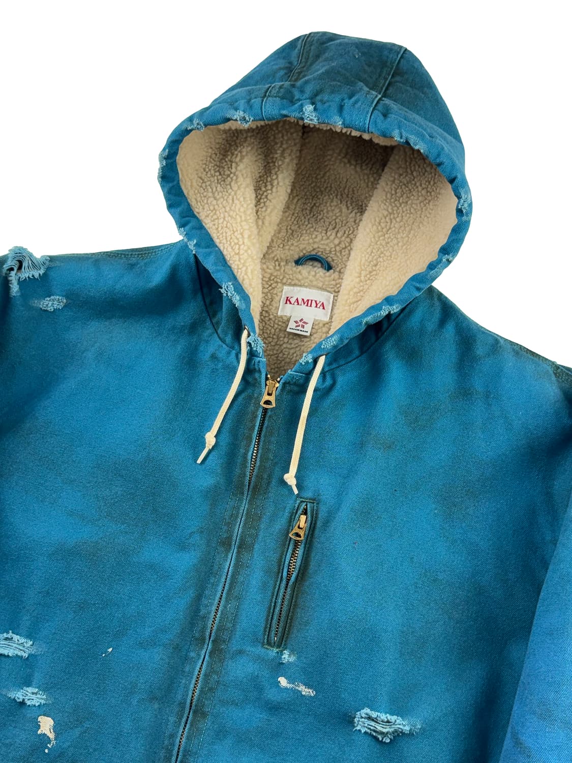 카미야 보로 자켓 후드 블루 상품이미지4