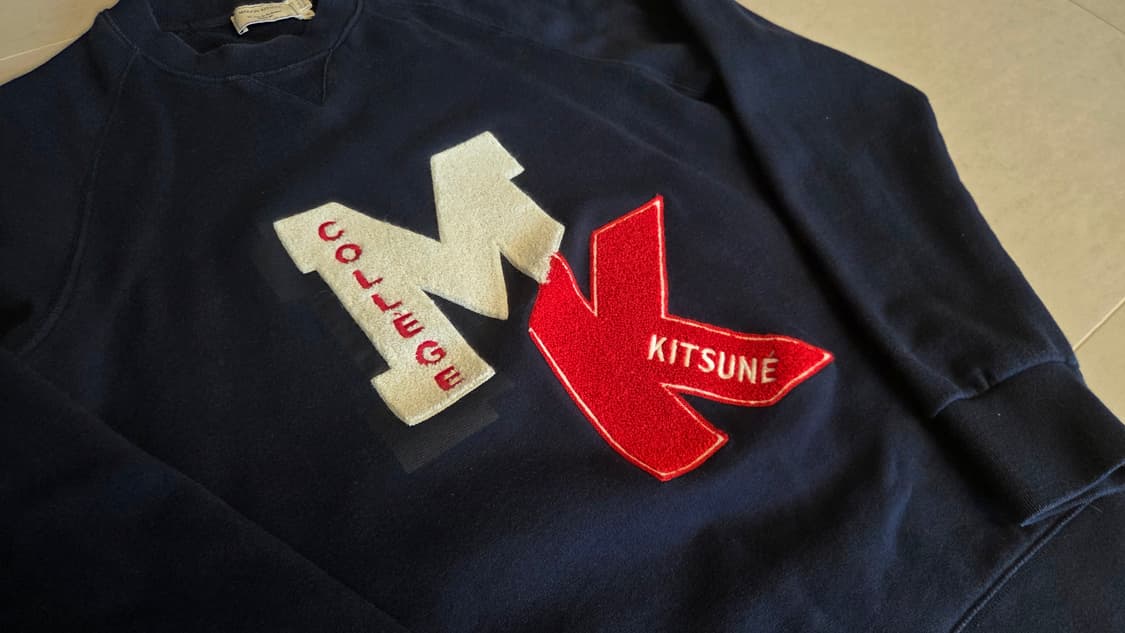 메종키츠네 컬리지 빅로고  맨투맨  상품이미지5