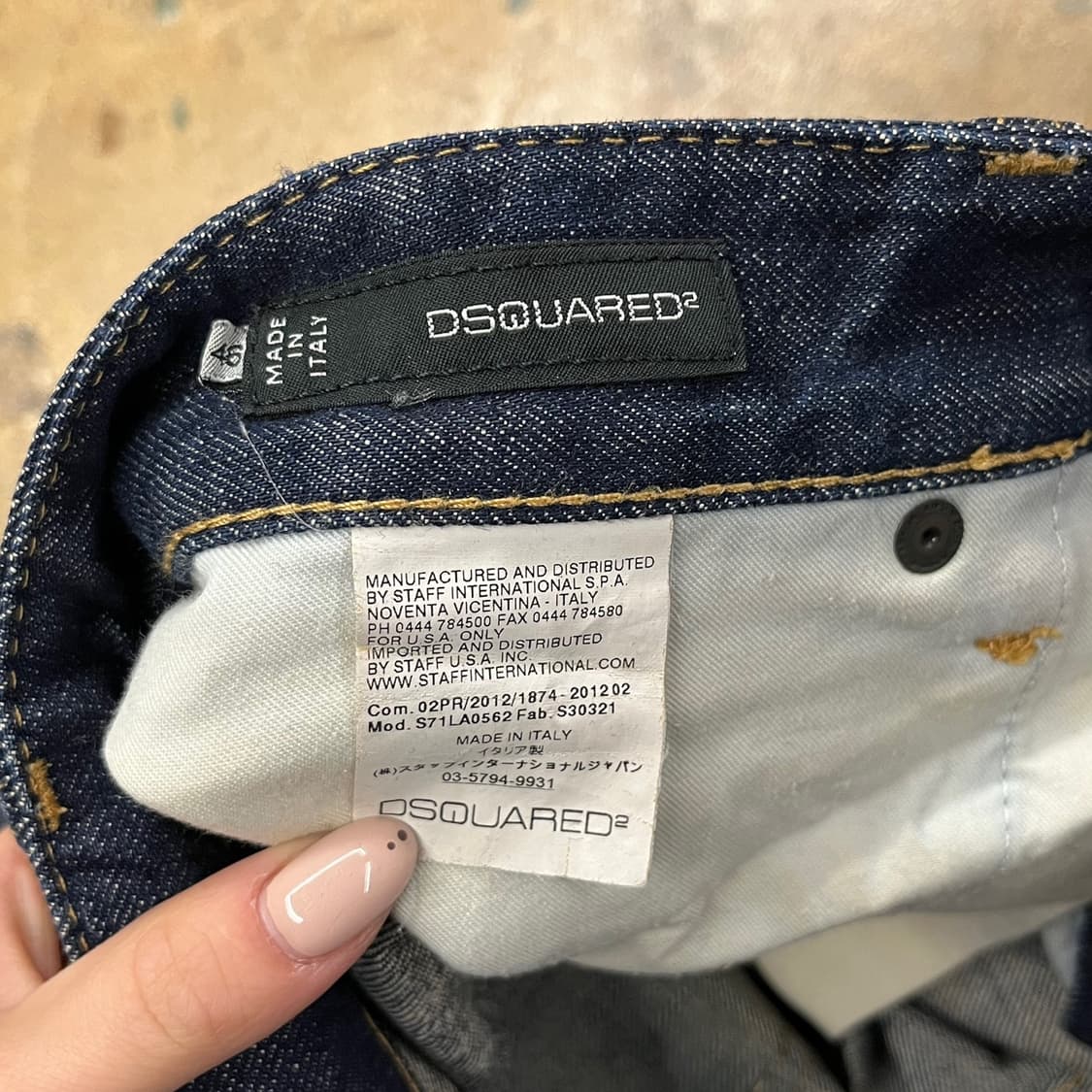 [정품/46] 디스퀘어드 데님 청바지 데미지 워싱진 b17 상품이미지4