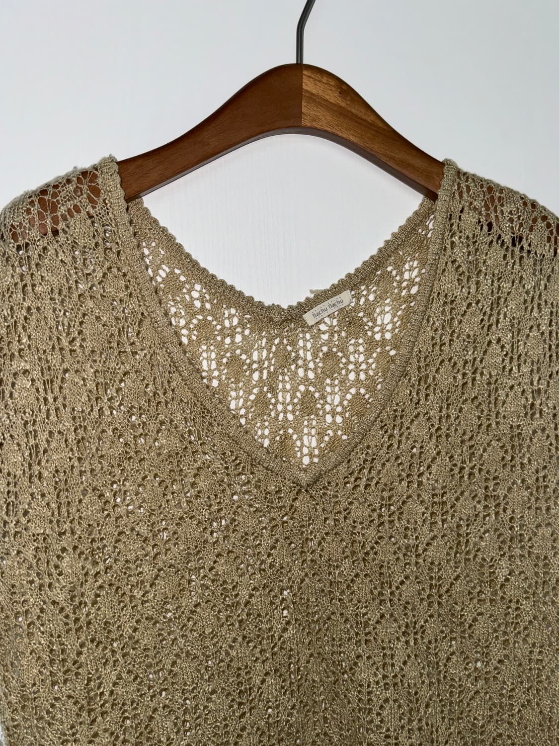 Beige Lace Knit Vest 상품이미지2