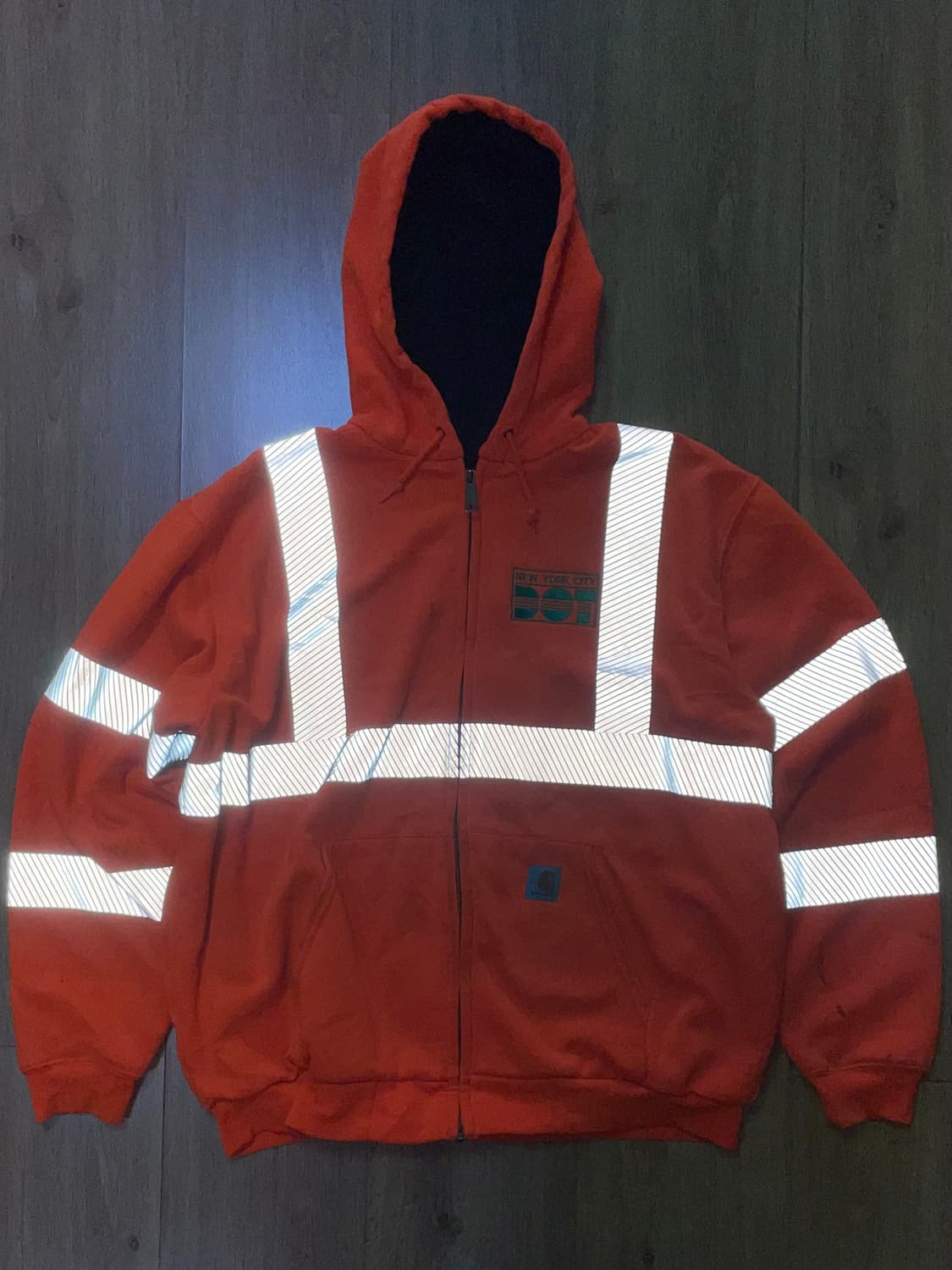 택포) 칼하트 USA Hi-vis 리플렉티브 집업 후드 써멀후드 상품이미지2