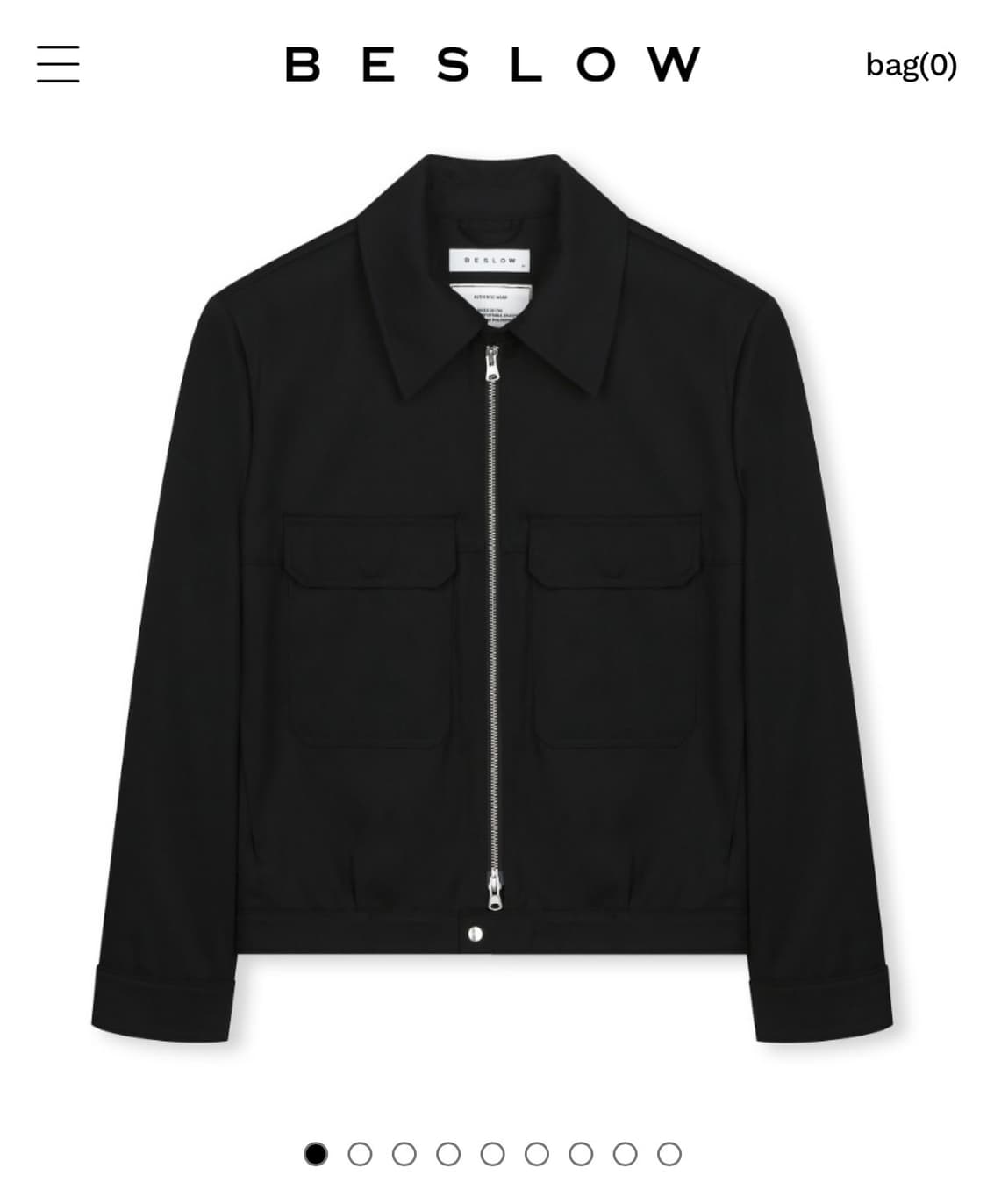 MILITARY ZIP-UP SHORT JACKET BLACK 상품이미지1