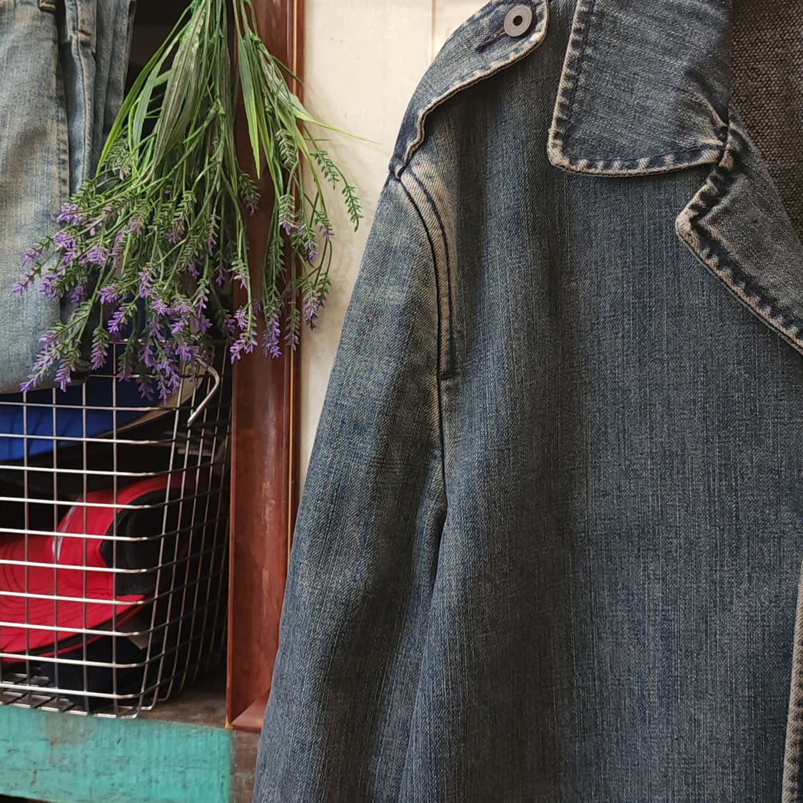 90s 켈빈 클라인 데님 워크자켓 이탈리안 데님 L 상품이미지7