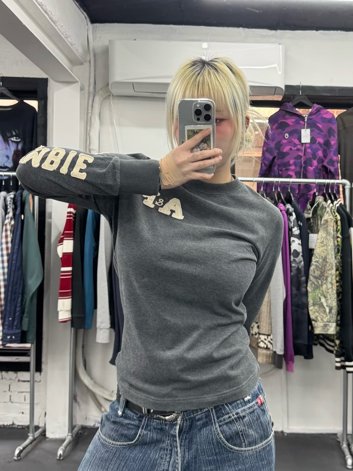 아베크롬비 사이드 로고 롱슬리브 상품이미지5