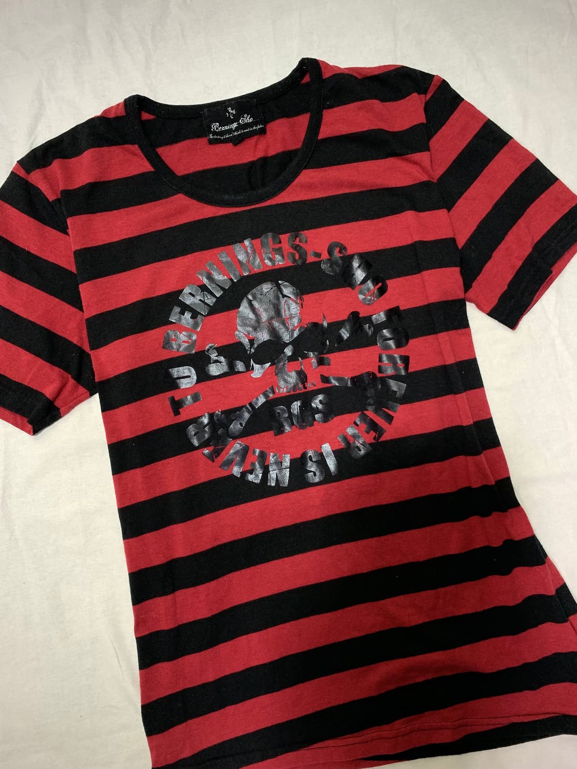 Bernings sho skull stripe t-shirt  상품이미지3
