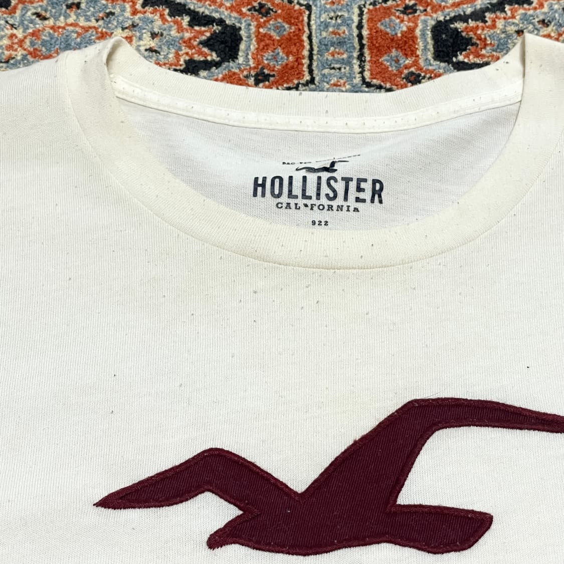 홀리스터 스펠로고 화이트 긴팔티셔츠 남성XL 상품이미지3