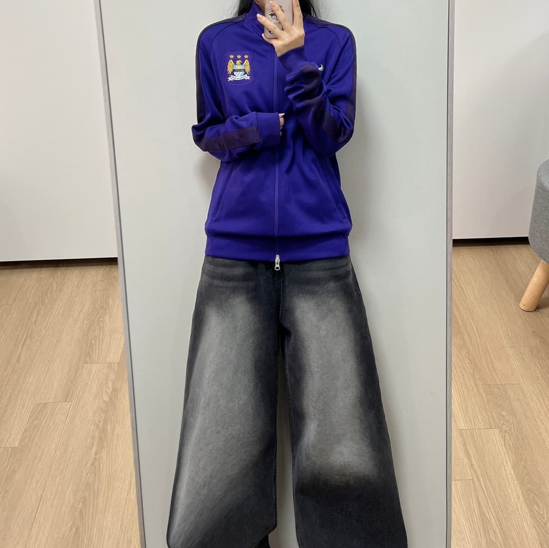 나이키 15-16 맨시티 N98 투웨이 퍼플 트랙탑 져지 상품이미지1