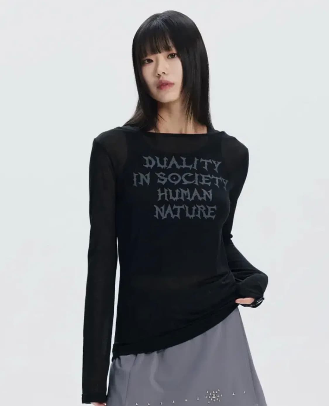가터갤러리 HUMAN NATURE SHEER MESH TOP 롱슬리브 상품이미지2