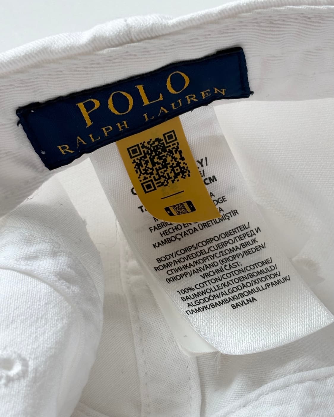 Polo 폴로 랄프로렌 QR라벨 화이트 치노 볼캡  상품이미지8