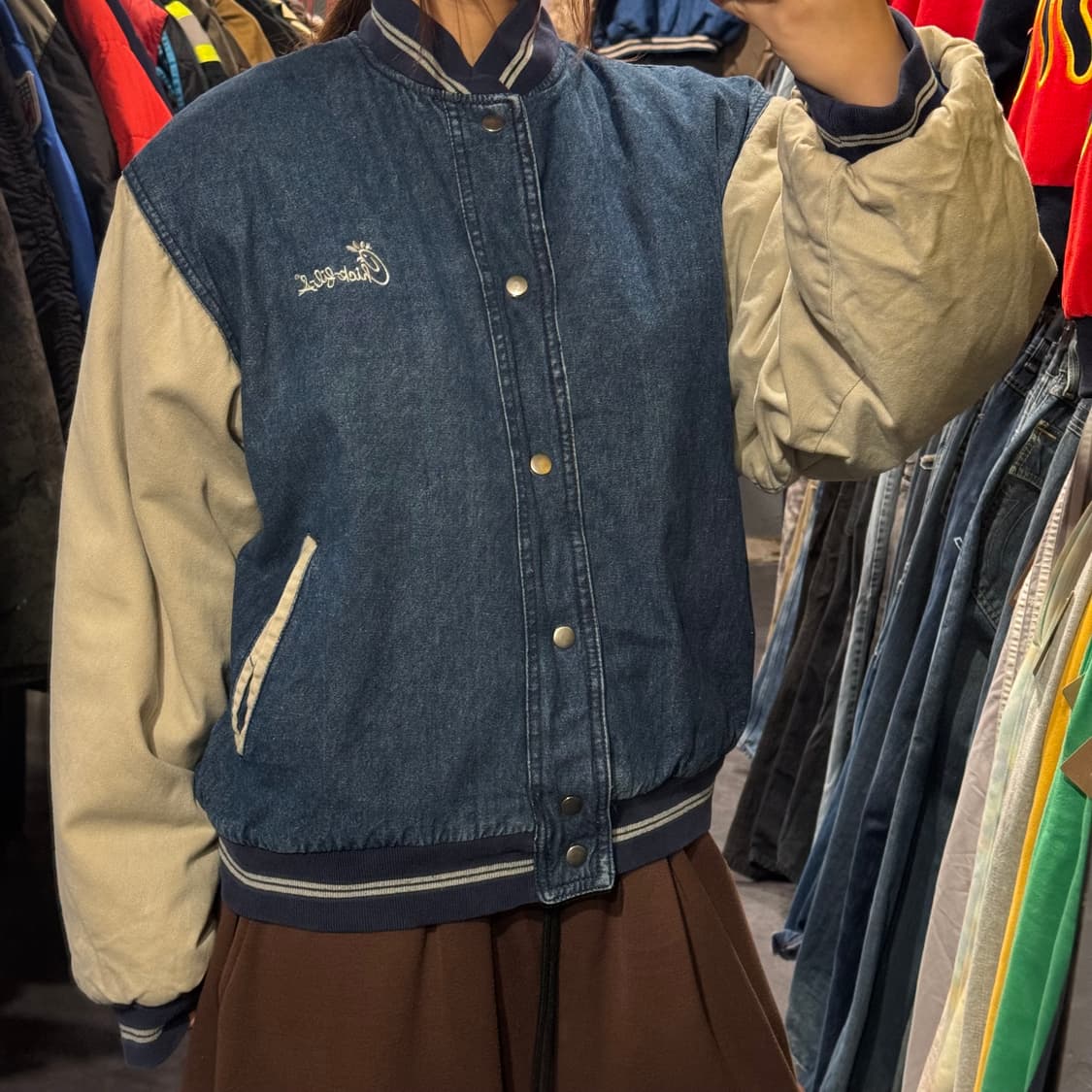 [IM] 데님 바시티자켓 상품이미지4