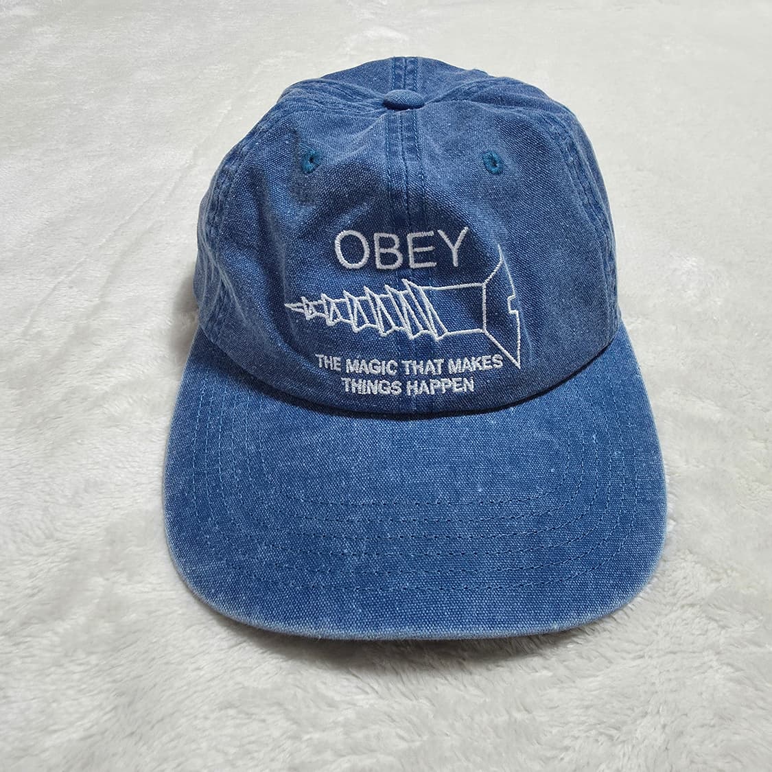 오베이 볼트 자수 데님 볼캡 상품이미지1